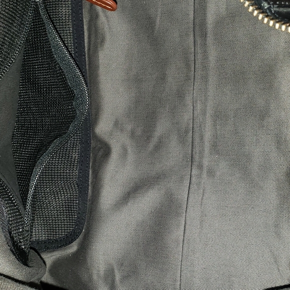 Red Envelope Black Leather Duffle Bag - Picture 4 of 5